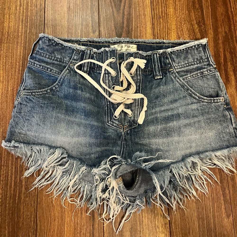 Free People Lace up shorts